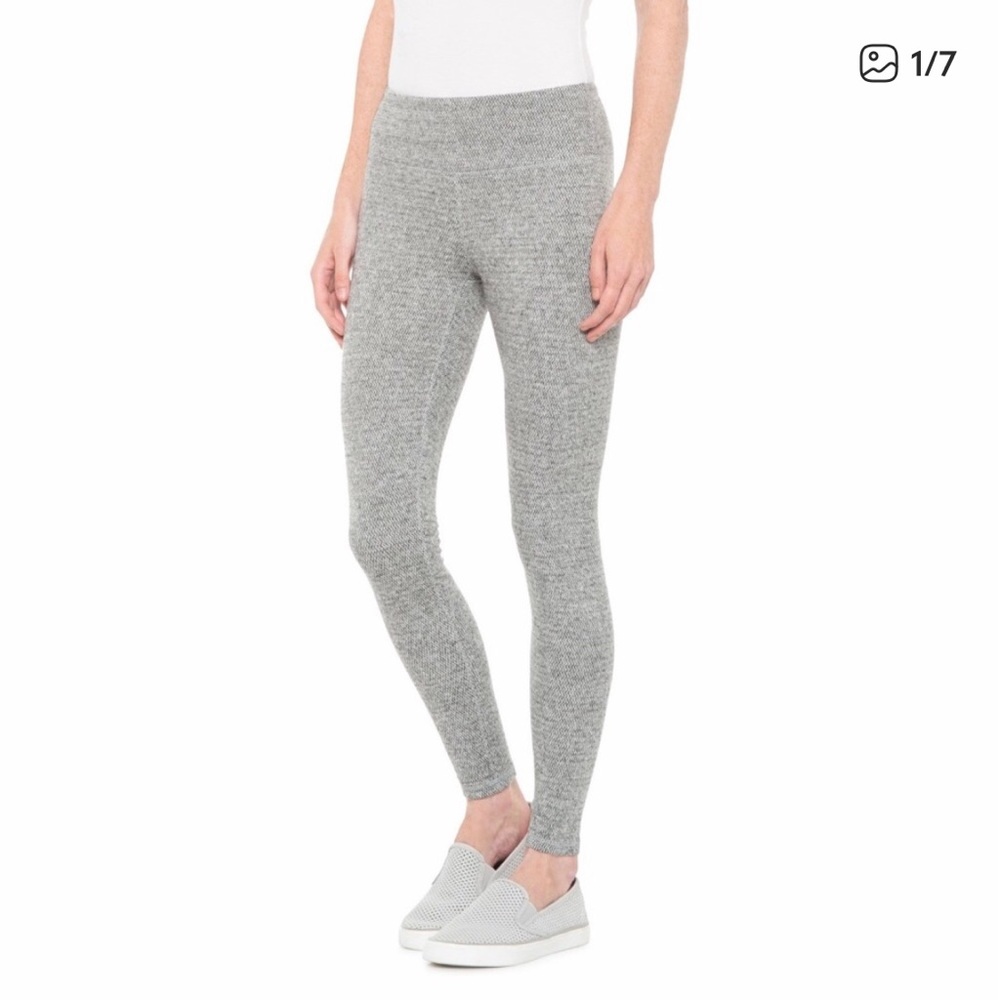 Kyodan Outdoor Leggings Women M Gray Herringbone Thermal Brushed Warm NWT
